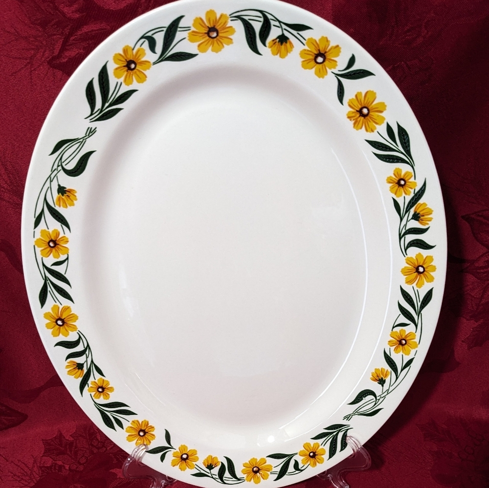 Vintage Homer Laughlin 14" Yellow Daisy Platter